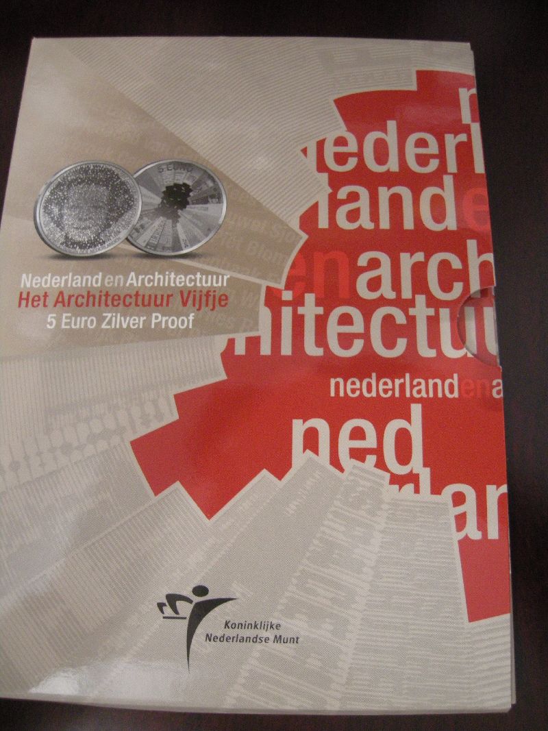 5 Euromunt Nederland Zilver Thema ARCHITECTUUR 2008 Proof (afbeelding voor) 5 Euromunt Nederland Zilver Thema ARCHITECTUUR 2008 Proof